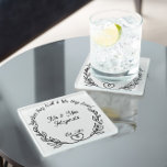 Samen bouwden ze een leven op dat ze van meneer en glazen onderzetter<br><div class="desc">Meneer en mevrouw Onderzetters - lief cadeau voor echtparen,  pasgetrouwden en housewarming geschenken. Het citaat,  blad en liefdeshart vormen een kranstype lijst rond de getrouwde naam van het paar en je kunt ook hun beste jaar toevoegen. Het citaat luidt: "Samen bouwden ze een leven op waar ze van hielden."</div>