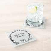 Samen bouwden ze een leven waar ze van hielden men glazen onderzetter (Schuin)