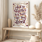 Samen bouwden ze een leven waarin ze van kunst hie poster