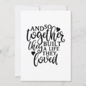 Samen bouwden ze een levensgezinshereniging ideale bedankkaart (Voorkant)