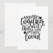 Samen bouwden ze een levensgezinshereniging ideale bedankkaart (Voorkant / Achterkant)