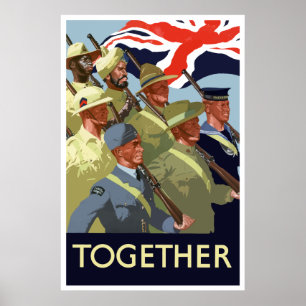 Samen - Brits rijk WW2 Poster