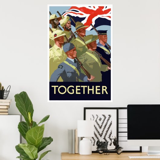 Samen - Brits rijk WW2 Poster (Thuiskantoor)