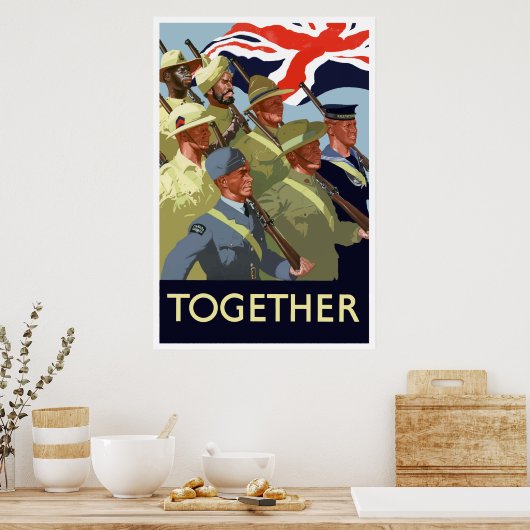 Samen - Brits rijk WW2 Poster (Keuken)