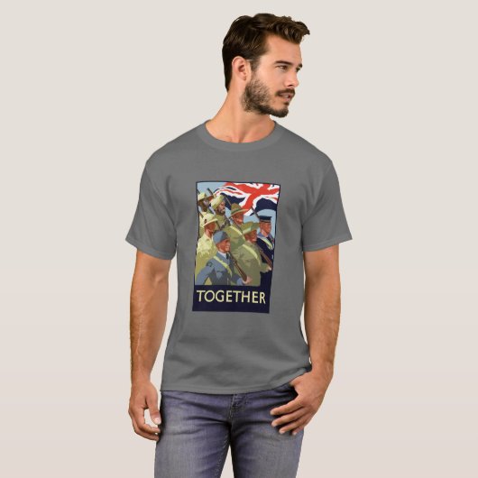 Samen - Brits rijk WW2 T-shirt (Voorkant volledig)