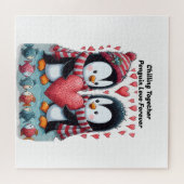 Samen chillen: Pinguïn Love Forever Sticker Legpuzzel (Horizontaal)