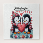 Samen chillen: Pinguïn Love Forever Sticker Legpuzzel (Verticaal)