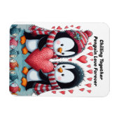 Samen chillen: Pinguïn Love Forever Sticker Magneet (Horizontaal)