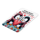 Samen chillen: Pinguïn Love Forever Sticker Magneet (Linkerzijde)