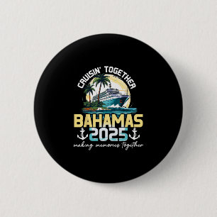 Samen cruisen Bahama's 2025 Reis Ronde Button 5,7 Cm