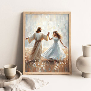 Samen dansen, Christelijke Schilderkunst, Jezus en Poster