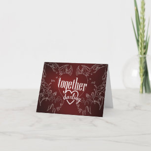 Samen Darling met Angle vleugels Feestdagen Kaart