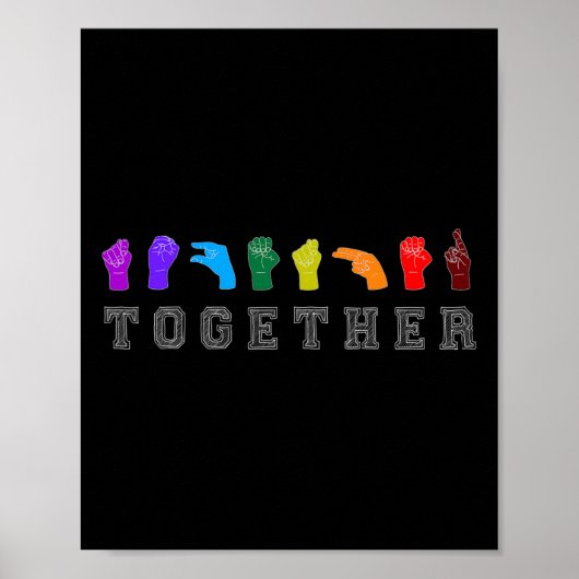 Samen de Handboeken van de Taal van het Teken van Poster (Voorkant)