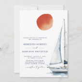 Samen de toekomst tegemoet zeilen Bruiloft Kaart (Voorkant)