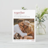 Samen Dictionary Definition Holiday Photo Card Feestdagenkaart (Staand voorkant)