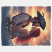 Samen door elk Storm romantische piraat Fleece Deken (Voorkant (Horizontaal))