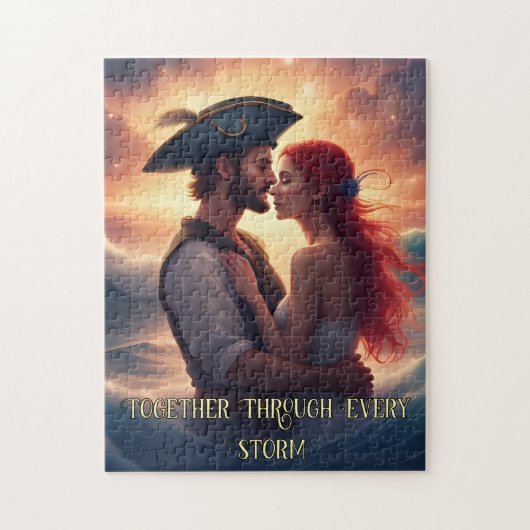 Samen door elk Storm romantische piraat Legpuzzel (Verticaal)