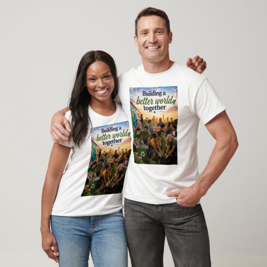 Samen een betere wereld opbouwen t-shirt (Unisex)