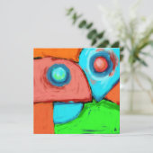 Samen, een digitale abstracte originele schilderin (Staand voorkant)