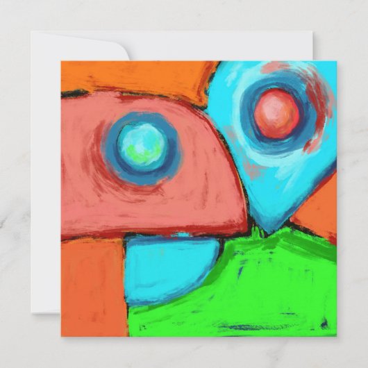 Samen, een digitale abstracte originele schilderin (Voorkant)