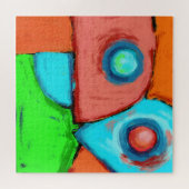 Samen, een digitale abstracte originele schilderin legpuzzel (Horizontaal)