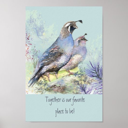 Samen een favoriete plaats om de vogels van de Quo Poster (Voorkant)