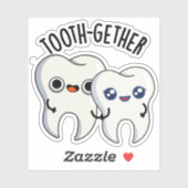 Samen een grappige tandenwoordspeling sticker (Vel)