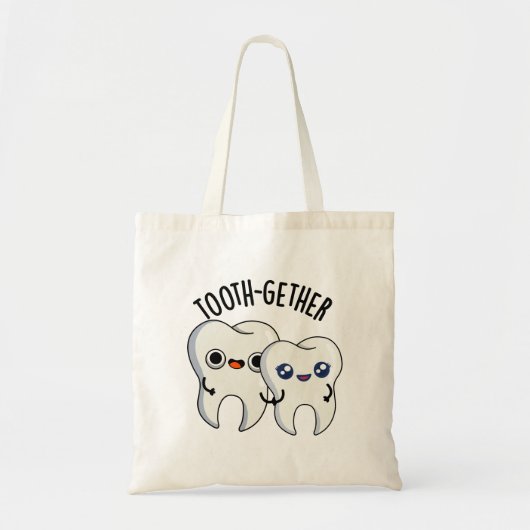 Samen een grappige tandenwoordspeling tote bag (Voorkant)