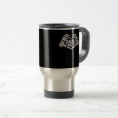 Samen een hart gemaakt van skelet handen klassiek reisbeker (Voorkant rechts)