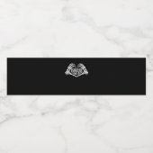 Samen een hart gemaakt van skelet handen klassiek waterfles etiket (Enkel label)