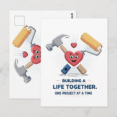 Samen een leven opbouwen | Schattig doe-het-zelf k Briefkaart (Voorkant / Achterkant)