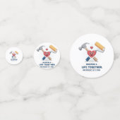 Samen een leven opbouwen | Schattige DIY paar thui Confetti (Achterkanten)