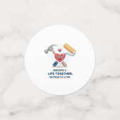 Samen een leven opbouwen | Schattige DIY paar thui Confetti (Kleine voorkant)