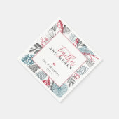 Samen en Merry Holiday Green Paper Servet (Hoek)