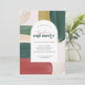 Samen en samen | Moderne kerstfeestdag Kaart (Staand voorkant)