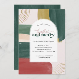 Samen en samen | Moderne kerstfeestdag Kaart