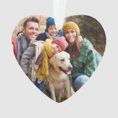 Samen en Vrolijk Vakantie Groen Foto Ornament (achterkant)