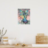 Samen Fairy Dragon Kunstprint Poster (Keuken)