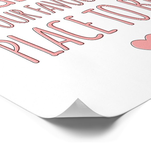 Samen - Familie Whimsical Art Print in Roze (Hoek)