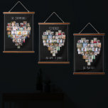 Samen Familienaam Heart Shape 87 Foto Collage Hangend Wandkleed<br><div class="desc">De fotovertoning van de douane op grote muur die, verder met uw familienamen en douanetekst wordt gepersonaliseerd, zoals "samen maken wij een familie". Het fotomalplaatje toont uw afbeeldingen in een hart gevormde fotocollages die elk 29 afbeeldingen, voor een totaal van 87 houden. Uw foto's worden getoond in een mengeling van...</div>
