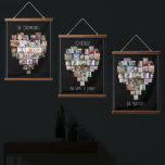 Samen Familienaam Heart Shape 87 Foto Collage Hangend Wandkleed<br><div class="desc">De fotovertoning van de douane op grote muur die, verder met uw familienamen en douanetekst wordt gepersonaliseerd, zoals "samen maken wij een familie". Het fotomalplaatje toont uw afbeeldingen in een hart gevormde fotocollages die elk 29 afbeeldingen, voor een totaal van 87 houden. Uw foto's worden getoond in een mengeling van...</div>