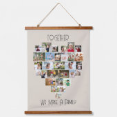 Samen Familienaam Heart Shaped 87 Foto Collage Hangend Wandkleed (Voorkant 2)