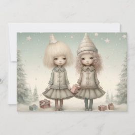 Samen feest vieren en je een vrolijk kerstfeest we feestdagenkaart