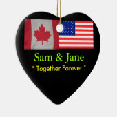 Samen Forever Canada & USA Flag Ornament (Rechts)