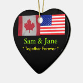 Samen Forever Canada & USA Flag Ornament (Links)