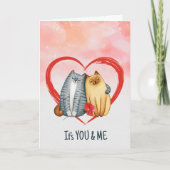 Samen Forever Cats Valentijn Feestdagen Kaart (Voorkant)