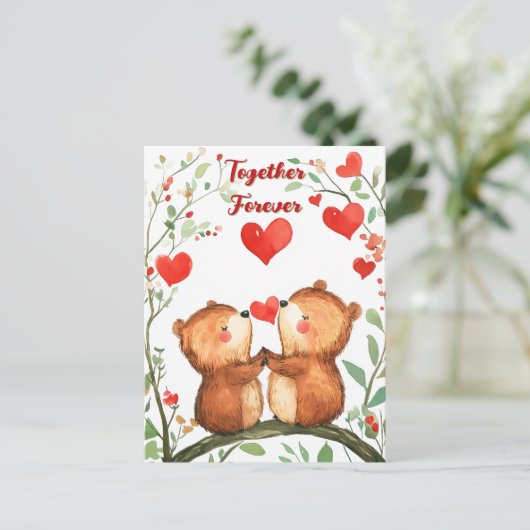 Samen Forever Feestdagenkaart (Staand voorkant)