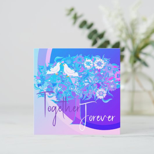 Samen Forever Happy Jubileum Kaart (Staand voorkant)