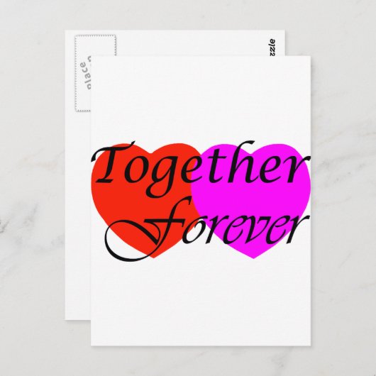Samen Forever Hearts Briefkaart (Voorkant / Achterkant)