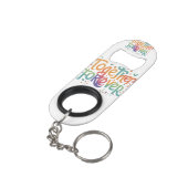Samen Forever Mini Bottle Opener Sleutelhanger Flessenopener (Achterkant Gekanteld)